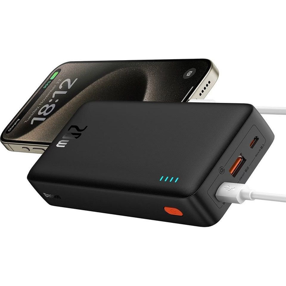 Павербанк Baseus Airpow 20000 mAh, швидка зарядка 20W QC3.0 PD3.0, USB + Type‑C, чорний | Зображення 5