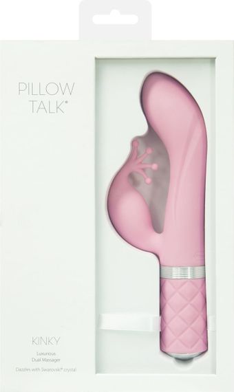 Розкішний вібратор-кролик Pillow Talk - Kinky з кристалом Сваровські, потужний, Pink | Зображення 9