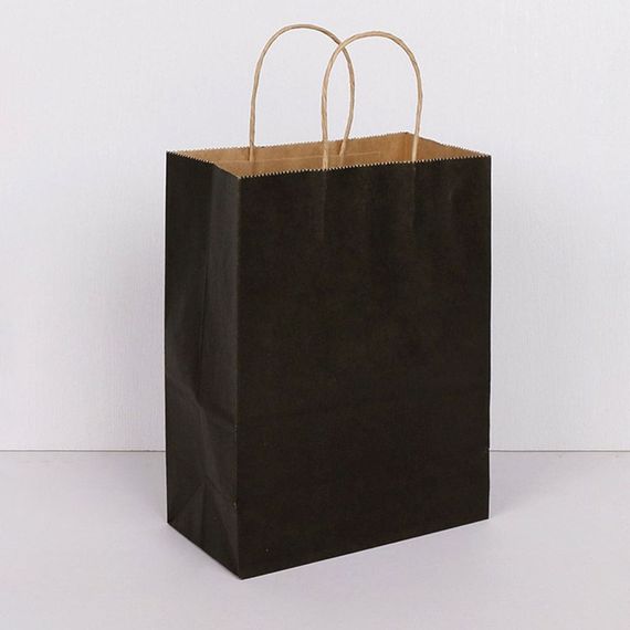 Паперовий крафт-пакет Babydoll 28х19х12 см. Чорний KP | Зображення 1