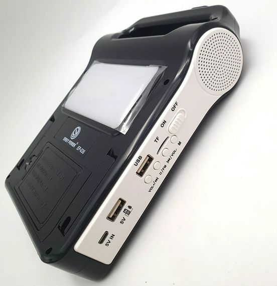 Ліхтар на сонячній батареї PowerBank EP-036 2400mAh - радіо-bluetooth Easy Power Чорний (MER-15328_514) | Зображення 2
