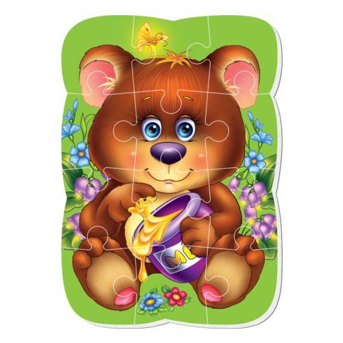 Мягкие магнитные пазлы "Медвежонок" (12 элем)