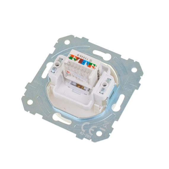 Розетка сетевая компьютерная белая WB-1PC Wh | Зображення 1