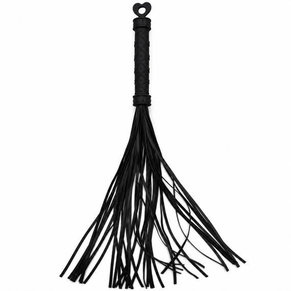 Флогер DS Fetish з медичного силікону з плоскими хвостами, чорний (упаковка пакет) Sex Aura | Зображення 1