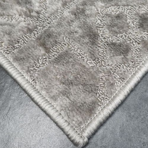 Набір килимків для ванної кімнати 2шт 50*80см+40*50см U-виріз Ромб Smile світло-сірий поліпропілен Дариана | Зображення 5