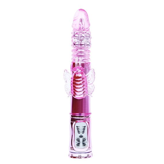 Вібратор - Throbbing Butterfly Rotating Vibrator Pink, 29 см Sex Aura | Зображення 4