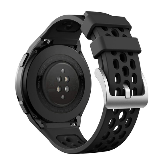 Силіконовий ремінець Primo Perfor Classiс для смарт годинника Huawei Watch GT 2e - Black | Зображення 2