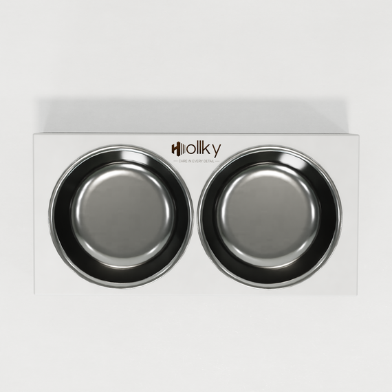 Миски на подставке для маленьких собак и котов Hollky Base XS (2 × 0,25 л) BXS-28145-GRWH | Зображення 5