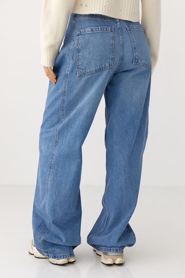 Сині широкі джинси Baggy - синій цвет, 40р (є розміри) | Зображення 1