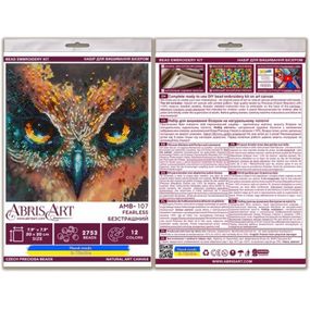 Набор-миди для вышивания бисером "Бесстрашный" AMB-107 на натуральном холсте