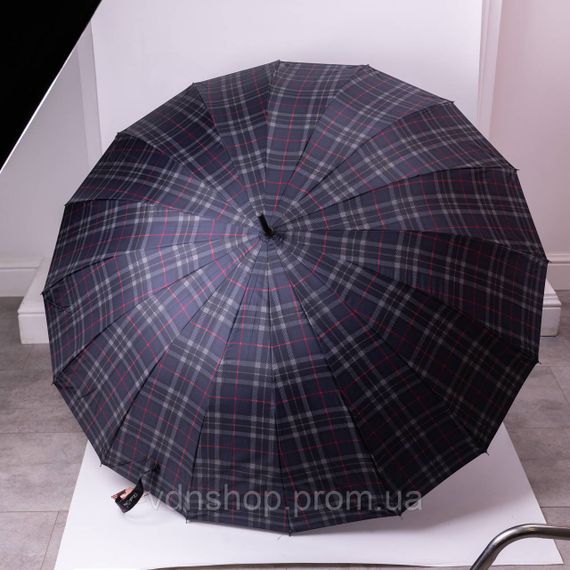 Классический зонт-трость полуавтомат из полиэстера 16 спиц диаметр 117 см Синий HP-23-4BL