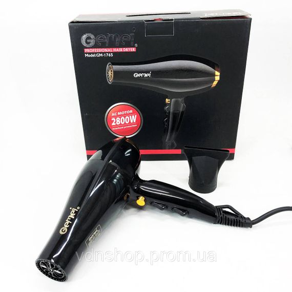 Фен з регульованою швидкістю і температурою Gemei, Електричний фен для волосся з дифузором SA-56