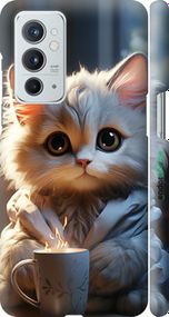 Чохол на OnePlus 9RT Білий кіт "5646m-2520-2448"