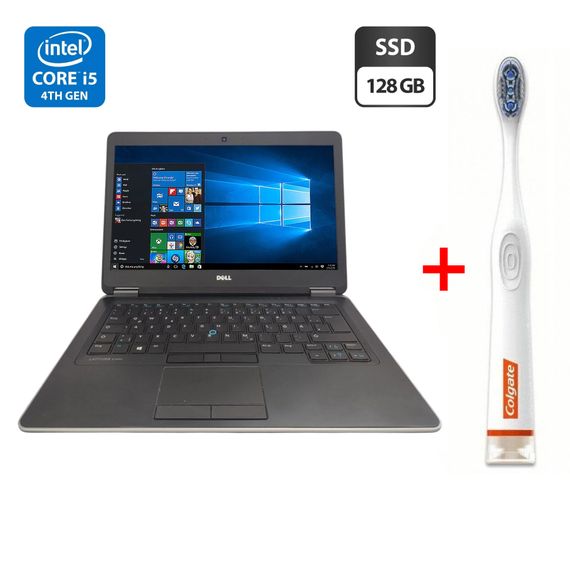 Ноутбук Dell Latitude E7440 / 14" (1920x1080) TN / Intel Core i5-4300U (2 (4) ядра по 1.9 - 2.9 GHz) / 8 GB DDR3 / 128 GB SSD / Intel HD Graphics 4400 / WebCam б/у + Подарок  Умная интерактивная зубная щетка Colgate Connect M1 / Bluetooth