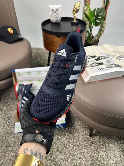 Мужские кроссовки Marathon Pro+ Navy Red текстиль  весна / літо / осінь A3620 | Зображення 2