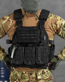 Плитоноска черная Турция АСДГ asdg броник 4 сброса