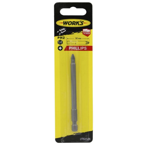 Бита PH2x90мм Works