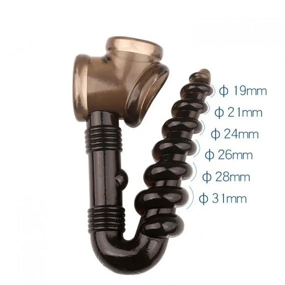 Силиконовая анальная пробка WeLove  с эрекционным кольцом на пенис | Зображення 3