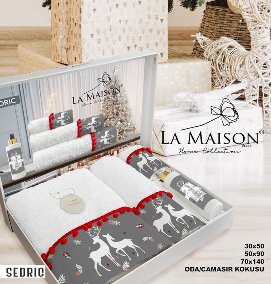 Подарочный набор полотенец La Maison, 3 шт. с ароматом Sedric | Зображення 1