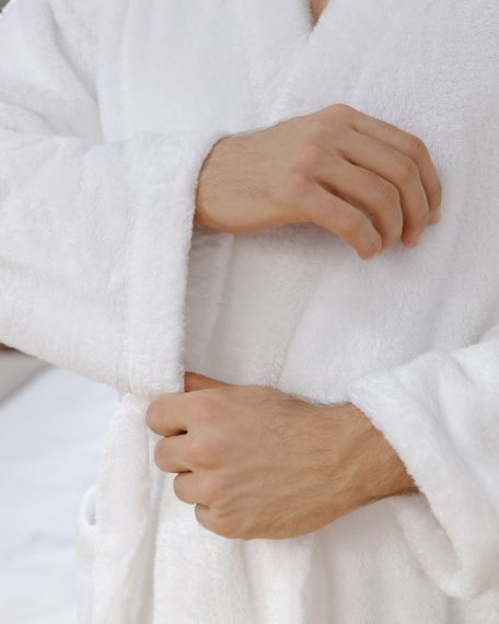 Халат SoundSleep Crystal Кімоно Готельний махровий унісекс S-M білий (93936934) | Зображення 3