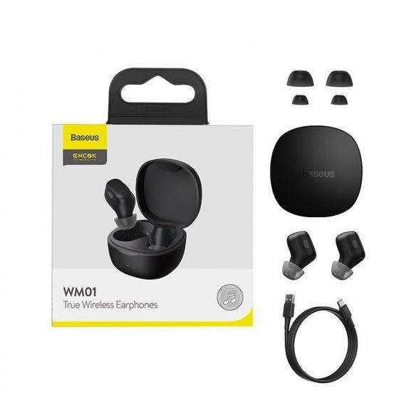 Беспроводные наушники Baseus WM01 TWS yellow | Зображення 7