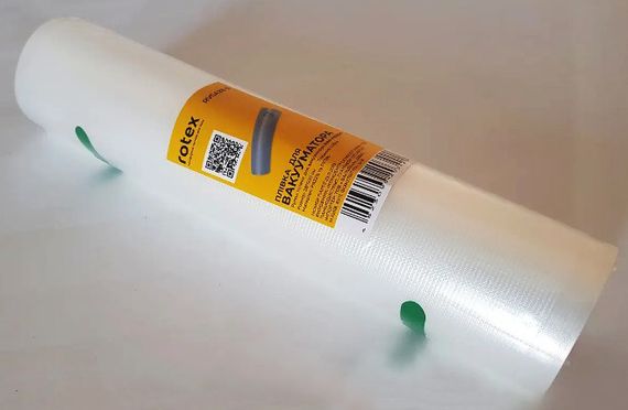 Пакети для вакууматора рифлені в рулоні Rotex RVSA28-5 28x500 см гофровані для вакуумної упаковки | Зображення 1
