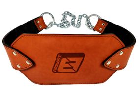 Пояс для обтяжень EasyFit (шкіра) до 200 кг коричневий (EF-DBC-200-BR)