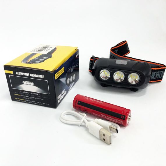 Ліхтар налобний XN-406 акумуляторний KX-214-3LED | Зображення 2
