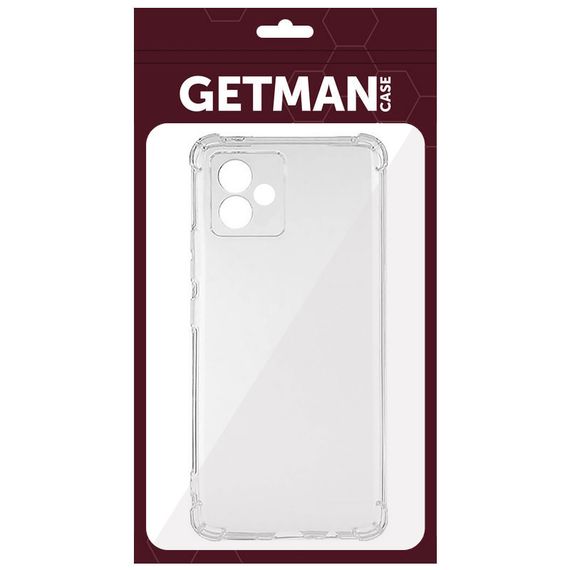 TPU чохол GETMAN Ease logo посилені кути Full Camera для Motorola Moto G14 Безбарвний (прозорий) | Зображення 4