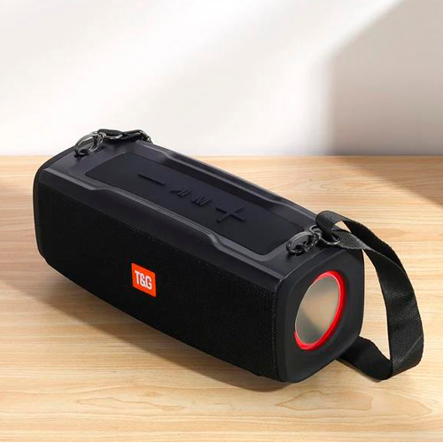 Портативная Bluetooth колонка TG624 с RGB подсветкой и функцией громкой связи, радио, чёрная | Зображення 3