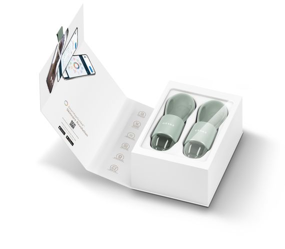 Подвійний масажер для очей GESKE Cool&Warm Duo Eye Massager 7в1 starlight, Зелений | Зображення 8