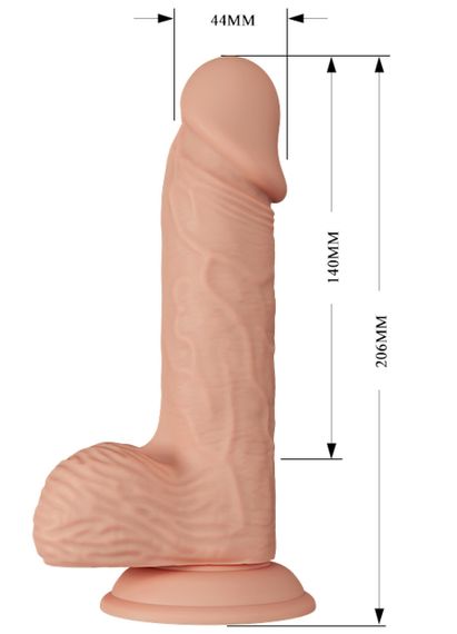 Вибратор на присоске BAILE - Beautiful Catoblepas Vibration 8.1", BW-008106ZR Sex Aura | Зображення 9