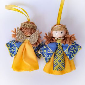 Ангел Украинский декоративная подвеска брелок