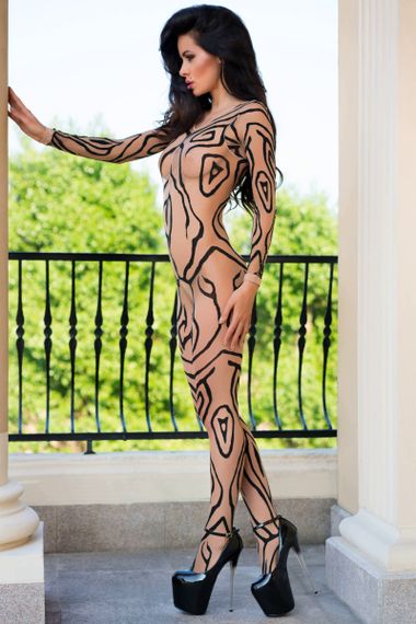 Бодистокинг Chilirose BODYSTOCKING 4092 Черная S/M/L | Зображення 3