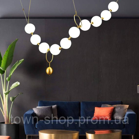 Люстра потолочная LED MBJ9-1650-k Латунь 30-160х20х150 см.