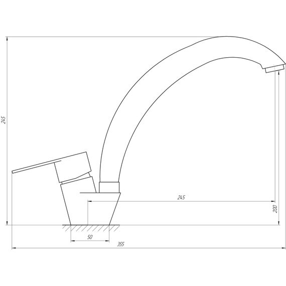 Змішувач для кухні Globus Lux MAIN SM-203S | Зображення 1