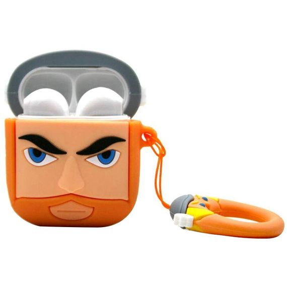 Силиконовый футляр Marvel & DC series для наушников AirPods 1/2 + кольцо Тор/Коричневый | Зображення 1