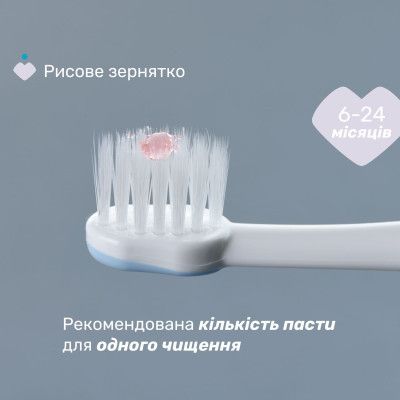 Детская зубная щетка Chicco для первых зубов, 6-36 мес. голубая (8058664174690) (12081.11) | Зображення 3