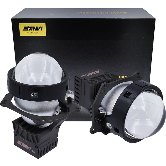 Комплект світлодіодних лінз SANVI Bi-LED A8 Pro LASER 5500K 3.0" 55W