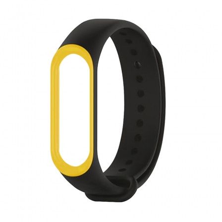 Ремінець Xiaomi Mi Band 3 і Mi Band 4 Black-Yellow