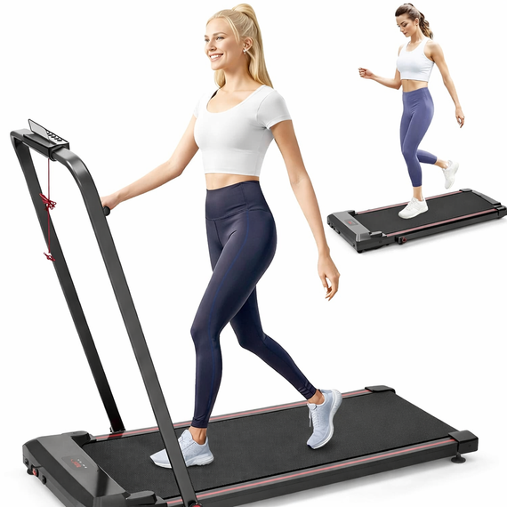 Складана бігова доріжка Sperax Walking Pad 3-в-1 DOR-1717  Black, до 150 кг, швидкість до 12 км/год, тиха, двигун 3.0 л.с | Зображення 2