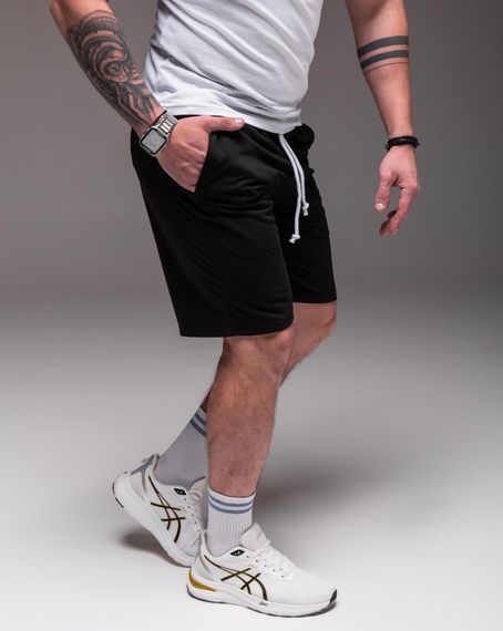 Мужские классические шорты трикотажные с карманами RA2246  цвет черный, размер XXL | Зображення 3