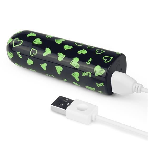 Вібропуля - Rechargeable Glow-in-the-dark Heart Massager sexstyle | Зображення 3