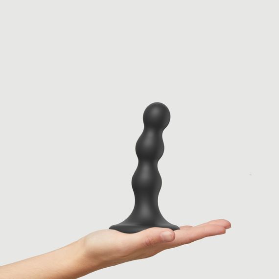 Насадка для страпона Strap-On-Me Dildo Plug Balls Black S | Зображення 1