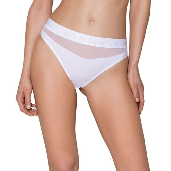 Трусики з прозорою вставкою Passion PS006 PANTIES white,, L