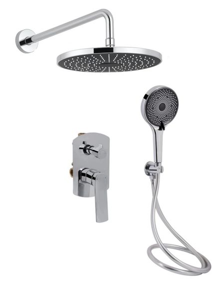 Душова система універсальна Qtap Slavonice Chrome прихованого монтажу QTSLA113CRM45898