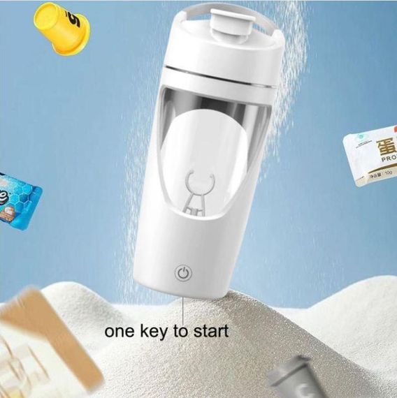 Електричний шейкер 700 мл — Білий, USB-зарядка, антипригарне покриття та ідеальне змішування | Зображення 3