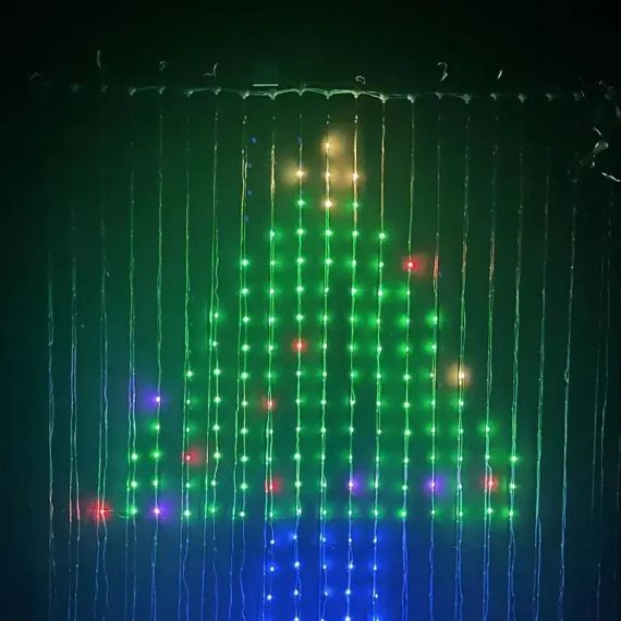 Гірлянда Штора від мережі 3х3 м 400LED RGB + пульт дистанційного керування, SF-1 / Розумна гірлянда з додатком на телефон | Зображення 4