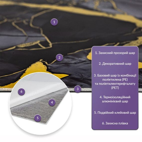 Самоклейна стінова PET плитка в рулоні 1200х3000х2мм SW-00002670 | Зображення 1