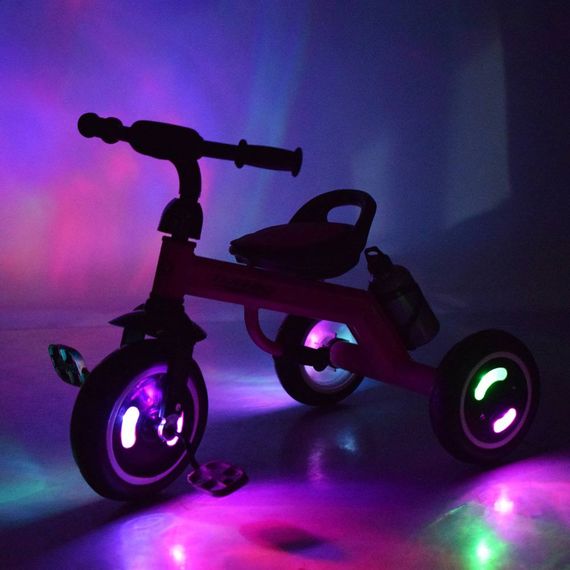 Дитячий триколісний велосипед Turbo Trike зі світловими ефектами лимонний LD | Зображення 4