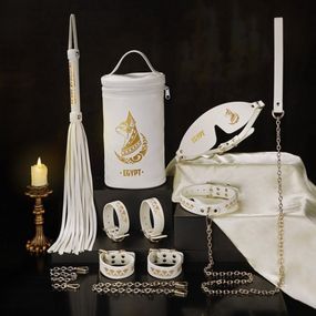 Набор БДСМ Roomfun Egyptian Cat Bondage Kit 9 предметов, белый sexstyle